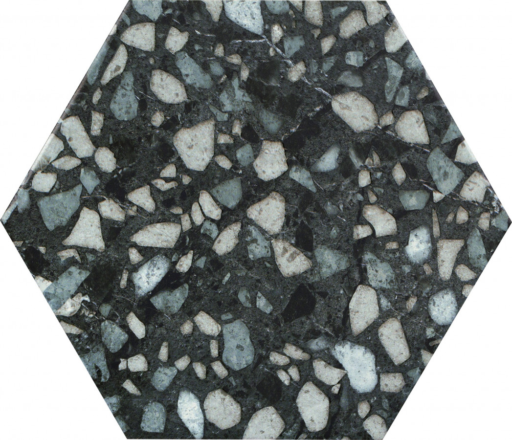 Керамогранит 27x23 Six terazzo black матовая черный Durstone Керамогранит 27x23 Six terazzo black матовая черный Durstone