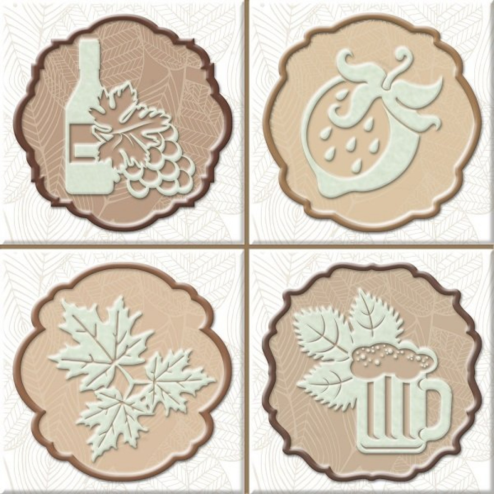 Декор Set Autumn Fosker B (4pzs) 10x10 глянцевая Absolut keramika Декор Set Autumn Fosker B (4pzs) 10x10 глянцевая Absolut keramika