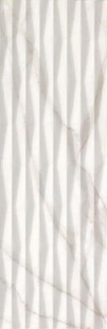 Плитка 75x25 9мм Roma 25 Fold Calacatta Flsy матовая, 3d белый мрамор Fap Ceramiche Плитка 75x25 9мм Roma 25 Fold Calacatta Flsy матовая, 3d белый мрамор Fap Ceramiche