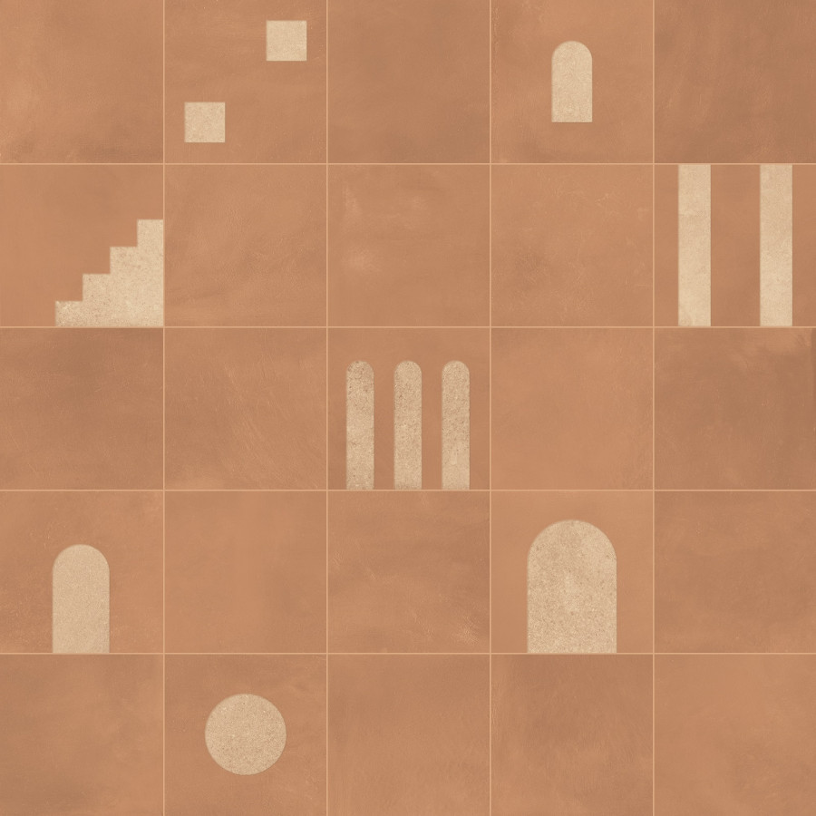 Керамогранит 20x20 Kh2K Mattone Archetipo 20-40% - Decoro /60-80% - Fondo Cottomilano матовая бетон / цемент, кирпич, дизайн 9мм Keope Керамогранит 20x20 Kh2K Mattone Archetipo 20-40% - Decoro /60-80% - Fondo Cottomilano матовая бетон / цемент, кирпич, дизайн 9мм Keope