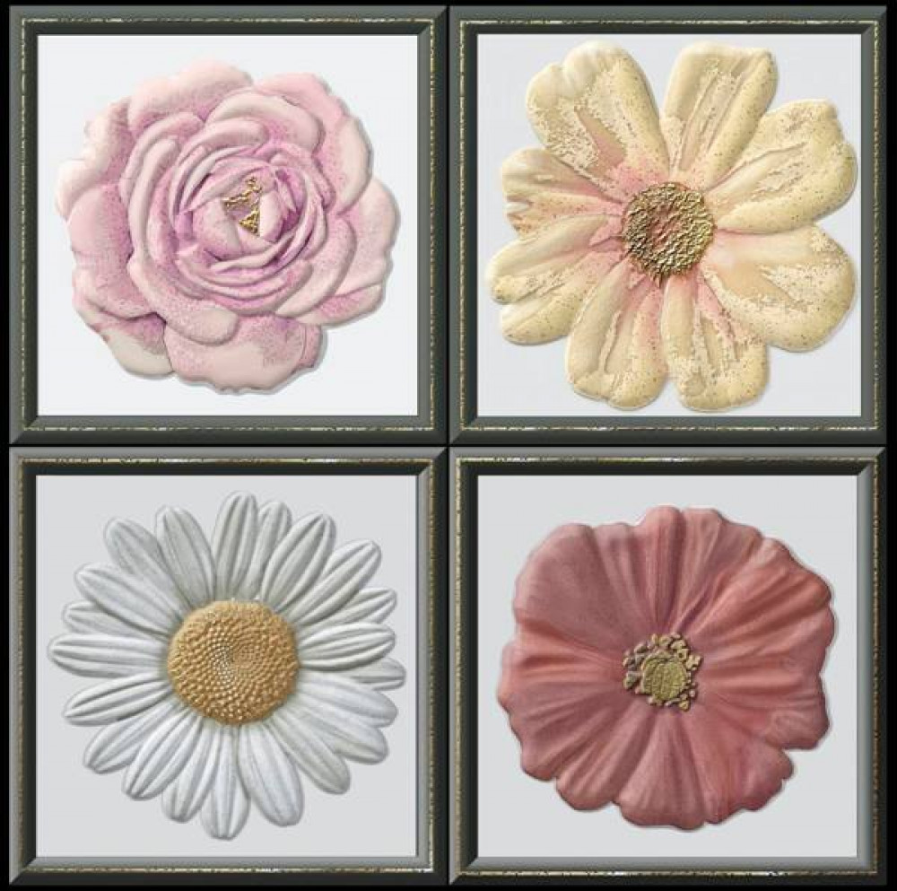 Декор Garden Dec Flor Cold 15х15 глянцевая Heralgi Декор Garden Dec Flor Cold 15х15 глянцевая Heralgi