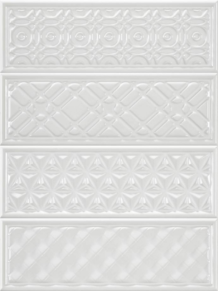 Декор Garden Dec Geometry Blanco 10х30 глянцевая Heralgi Декор Garden Dec Geometry Blanco 10х30 глянцевая Heralgi