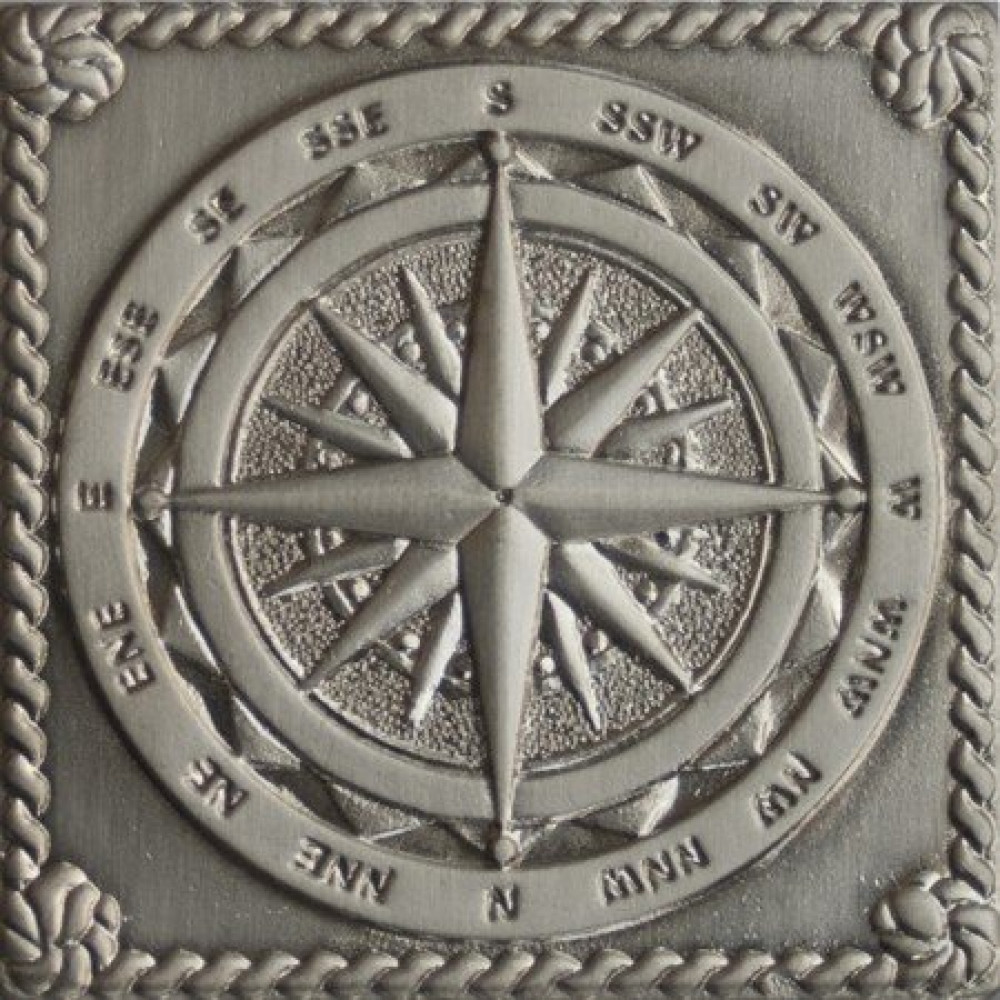 Вставка Windrose Satined silver (серебро сатинированная) 5х5 матовая Moneli Вставка Windrose Satined silver (серебро сатинированная) 5х5 матовая Moneli
