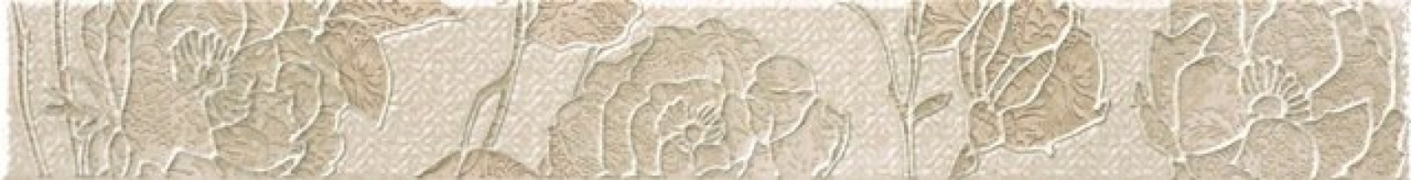 Бордюр Aura Cenefa Fleurs Beige 7.5х59.34 глянцевая Rocersa Бордюр Aura Cenefa Fleurs Beige 7.5х59.34 глянцевая Rocersa