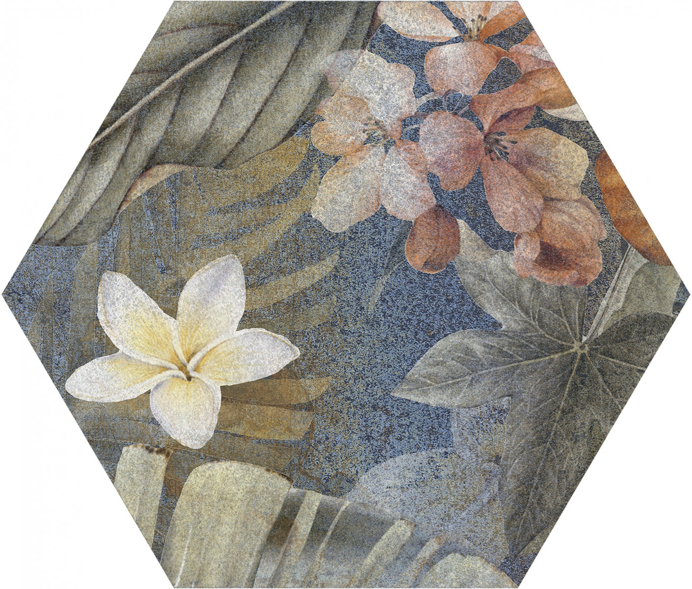 Плитка ITT Ceramic Керамогранит Hibiscus Blue Matt Hexa универсальная Плитка ITT Ceramic Керамогранит Hibiscus Blue Matt Hexa универсальная