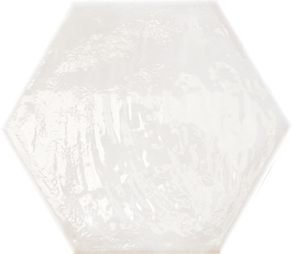 Плитка Prissmacer Rain Bianco Hex глянцевая белый Плитка Prissmacer Rain Bianco Hex глянцевая белый