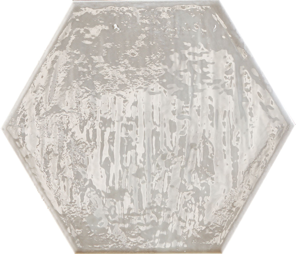 Плитка Prissmacer Rain Grigio Hex глянцевая серый Плитка Prissmacer Rain Grigio Hex глянцевая серый