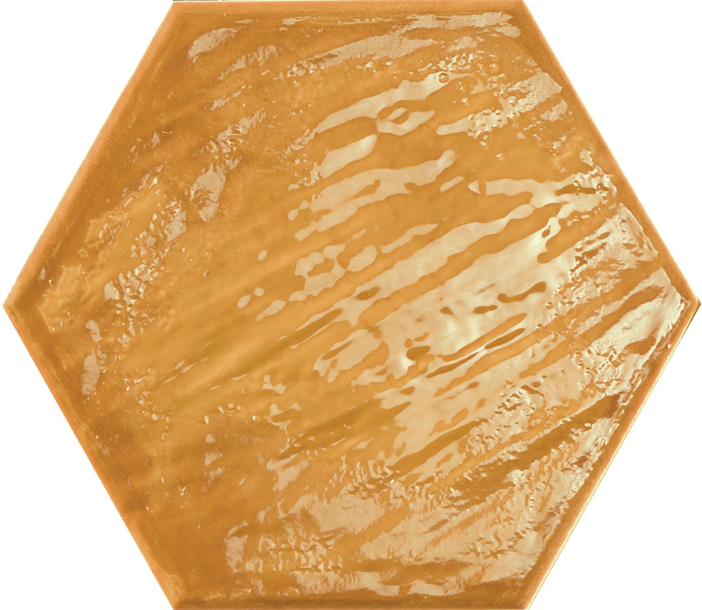 Плитка Prissmacer Rain Kaki Hex глянцевая оранжевый Плитка Prissmacer Rain Kaki Hex глянцевая оранжевый