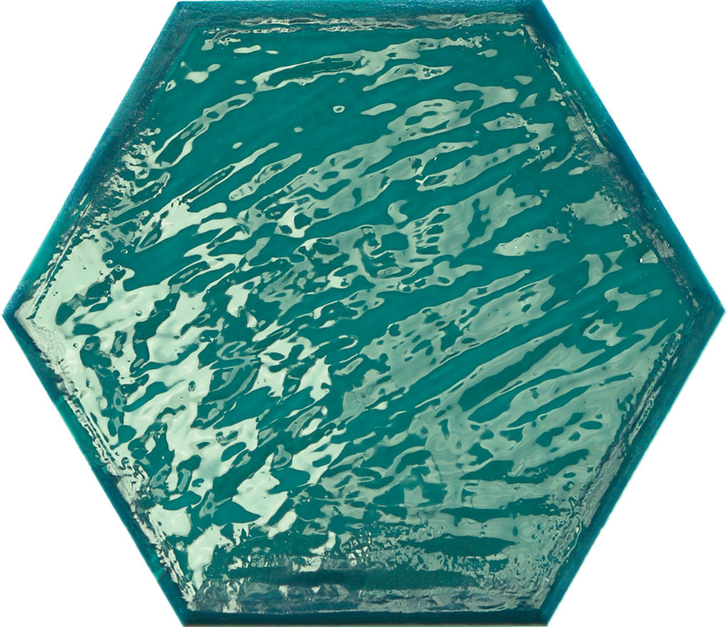 Плитка Prissmacer Rain Aquamarine Hex глянцевая зеленый Плитка Prissmacer Rain Aquamarine Hex глянцевая зеленый
