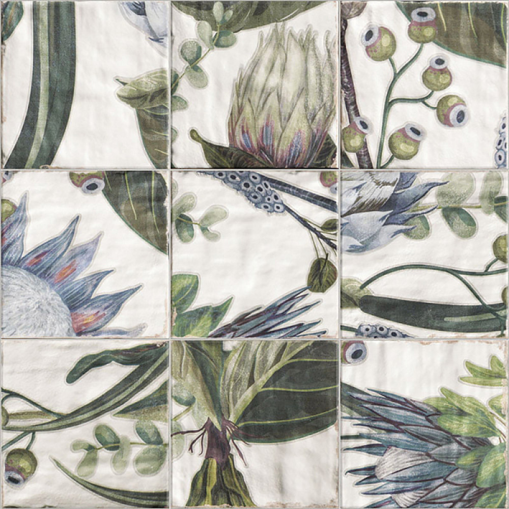 Керамическая плитка 20x20 Decor Protea глянцевая разноцветная Mainzu Керамическая плитка 20x20 Decor Protea глянцевая разноцветная Mainzu
