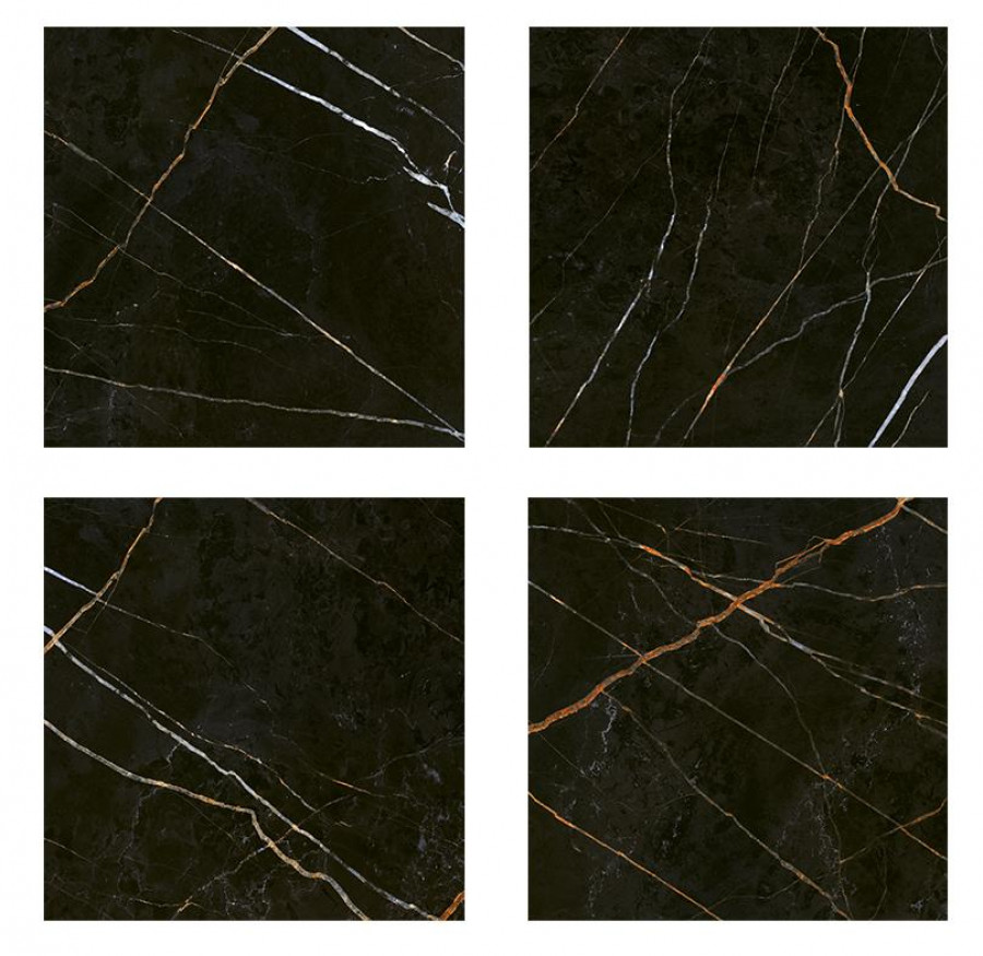 Плитка Eletto Ceramica 42x42 для пола Золотой И Черный/Black & Gold матовая Плитка Eletto Ceramica 42x42 для пола Золотой И Черный/Black & Gold матовая