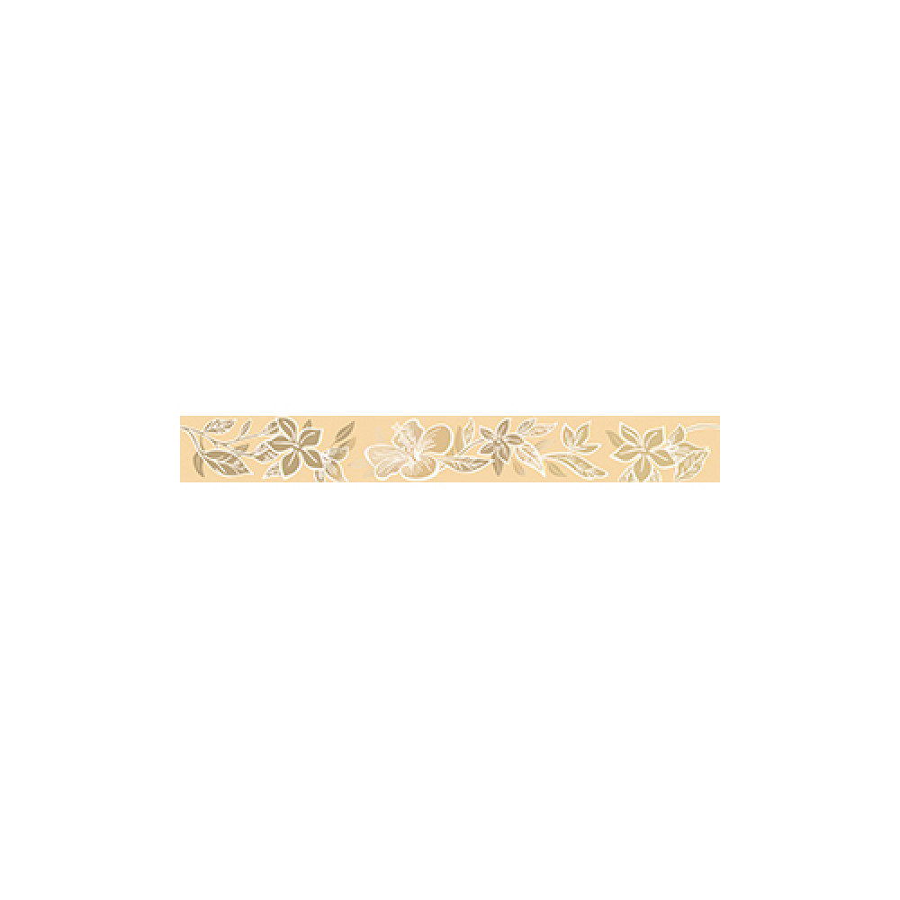 Керамическая плитка 51x6 Бордюр Elissa sabbia fiore 1c глянцевая желтый Керлайф Керамическая плитка 51x6 Бордюр Elissa sabbia fiore 1c глянцевая желтый Керлайф