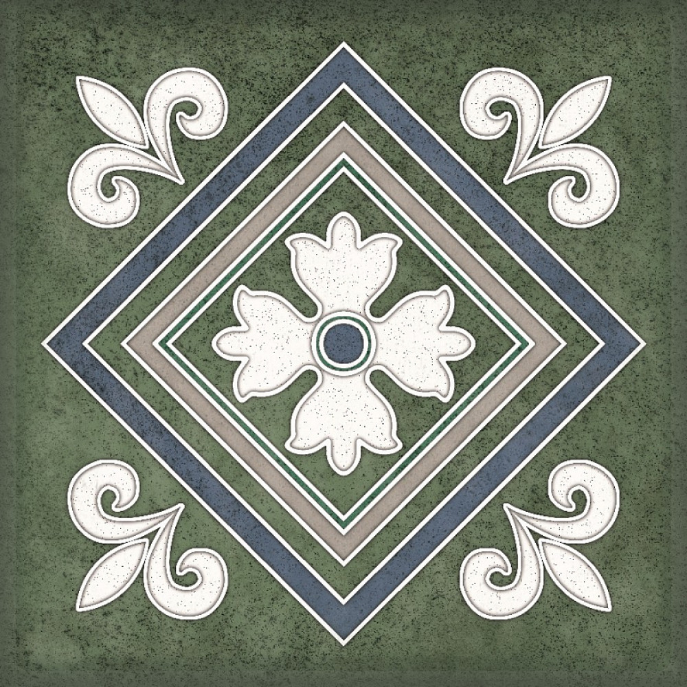 Керамическая плитка 15x15 Плитка Smalto décor 2 verde Керлайф Керамическая плитка 15x15 Плитка Smalto décor 2 verde Керлайф