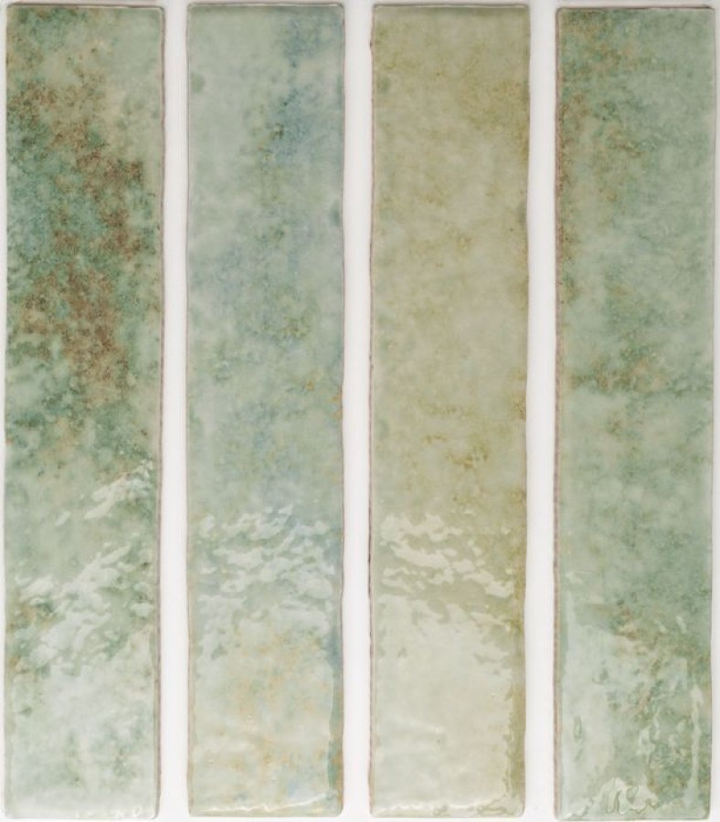 Плитка 25x5 9мм Potters Agave 133176 глянцевая, 3d зеленый краска, штукатурка Wow Плитка 25x5 9мм Potters Agave 133176 глянцевая, 3d зеленый краска, штукатурка Wow