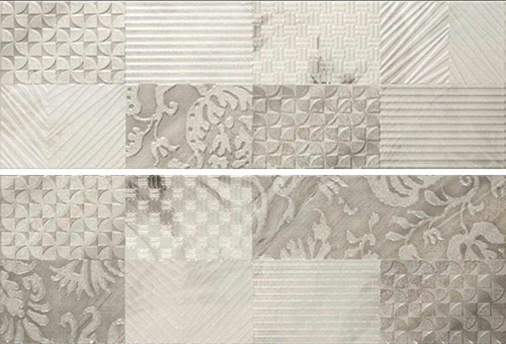 Керамическая плитка 75x25 Ros. 7511 Composicion gallery II gris матовая серый Porcelanite Dos Керамическая плитка 75x25 Ros. 7511 Composicion gallery II gris матовая серый Porcelanite Dos