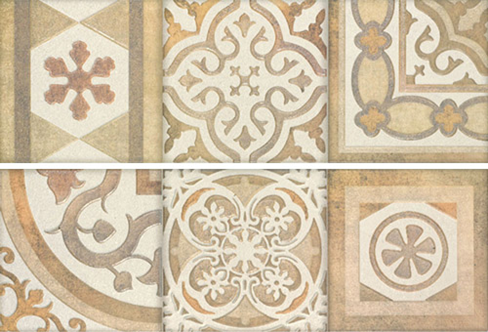 Керамическая плитка 90x30 Ros. 9512 Composicion retro II arena матовая бежевый Porcelanite Dos Керамическая плитка 90x30 Ros. 9512 Composicion retro II arena матовая бежевый Porcelanite Dos
