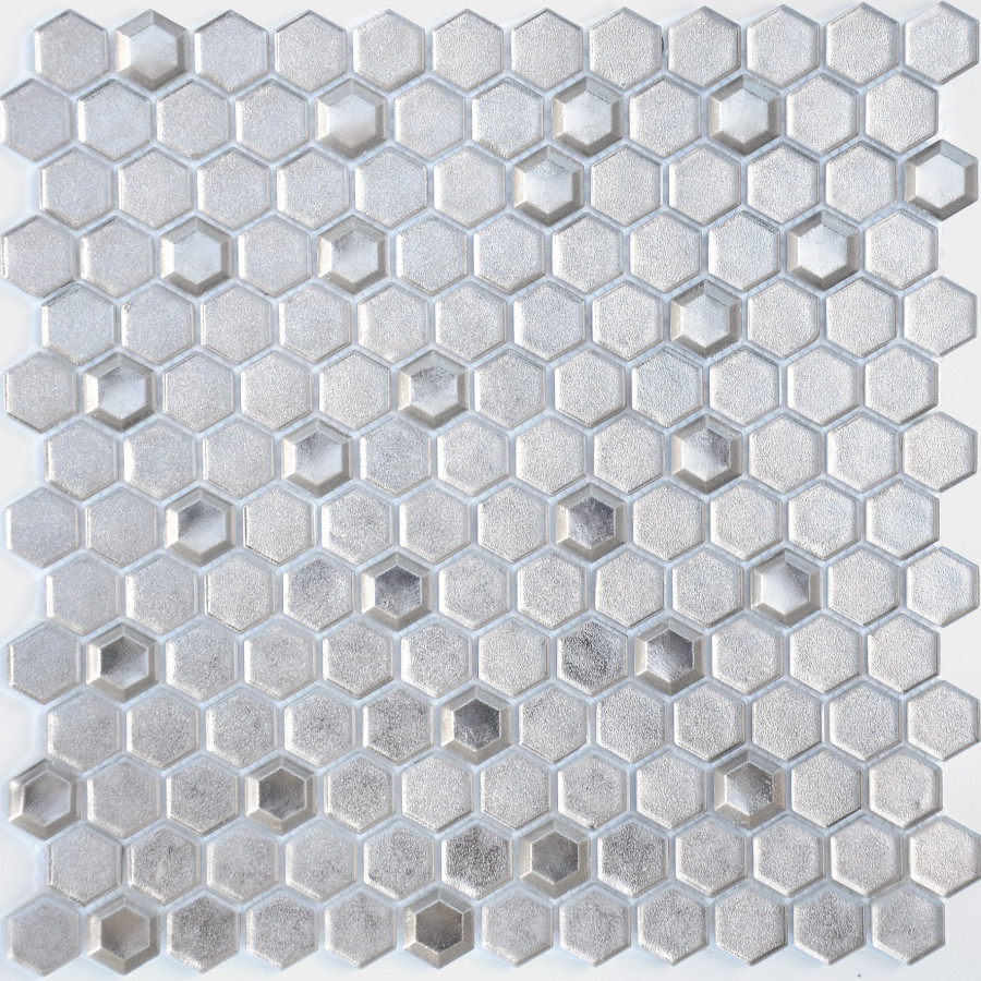 Мозаика стеклянная Argento grani hexagon 13x23x6 LeeDo Мозаика стеклянная Argento grani hexagon 13x23x6 LeeDo