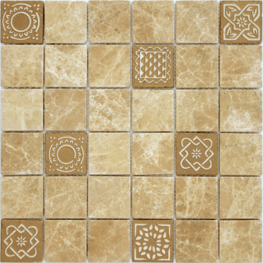 Мозаика из натурального камня Art Emperador Light MAT 48x48x8 LeeDo Мозаика из натурального камня Art Emperador Light MAT 48x48x8 LeeDo