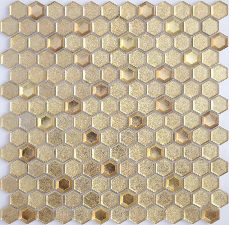 Мозаика стеклянная Aureo grani hexagon 13x23x6 LeeDo Мозаика стеклянная Aureo grani hexagon 13x23x6 LeeDo