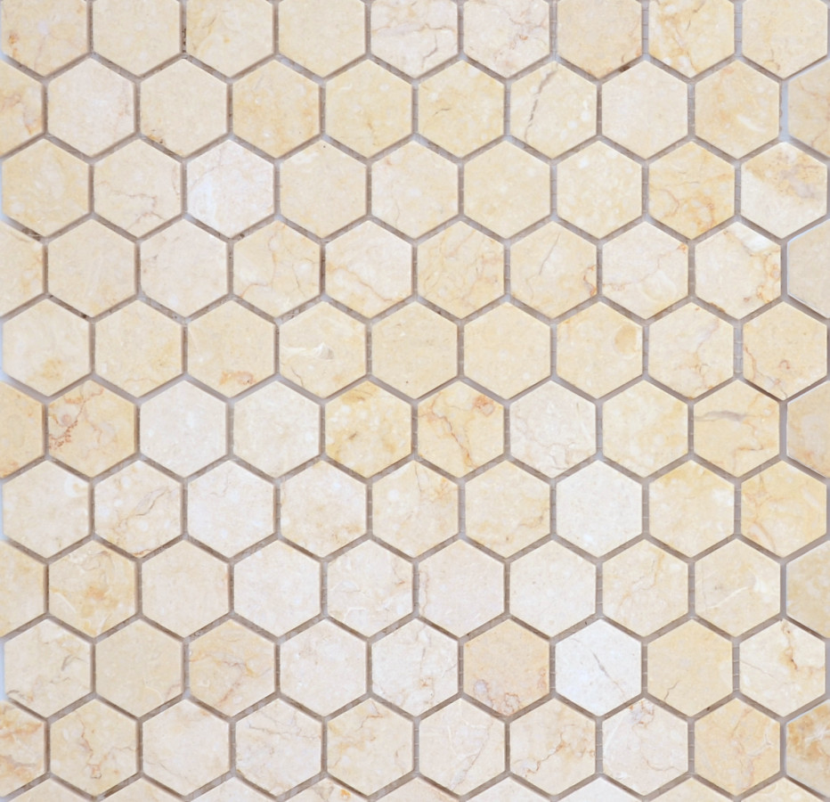Мозаика из натурального камня Botticino MAT hex 18x30x6 LeeDo Мозаика из натурального камня Botticino MAT hex 18x30x6 LeeDo