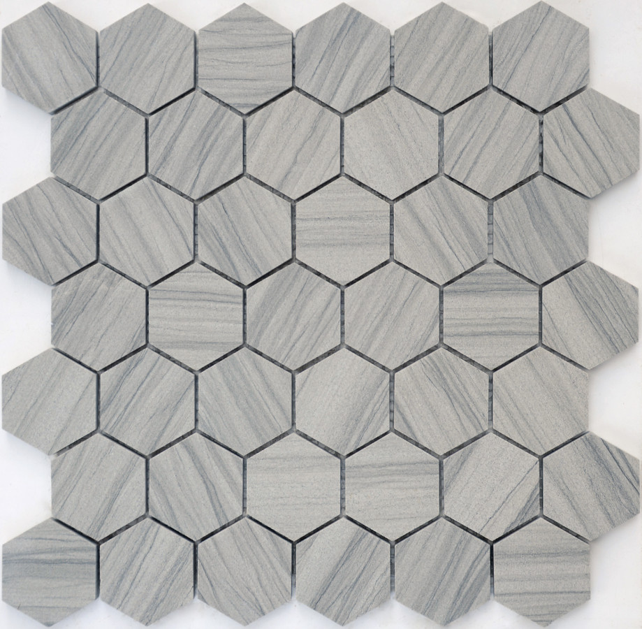 Мозаика из натурального камня Marmara Grey POL hex 23x40x6 LeeDo Мозаика из натурального камня Marmara Grey POL hex 23x40x6 LeeDo