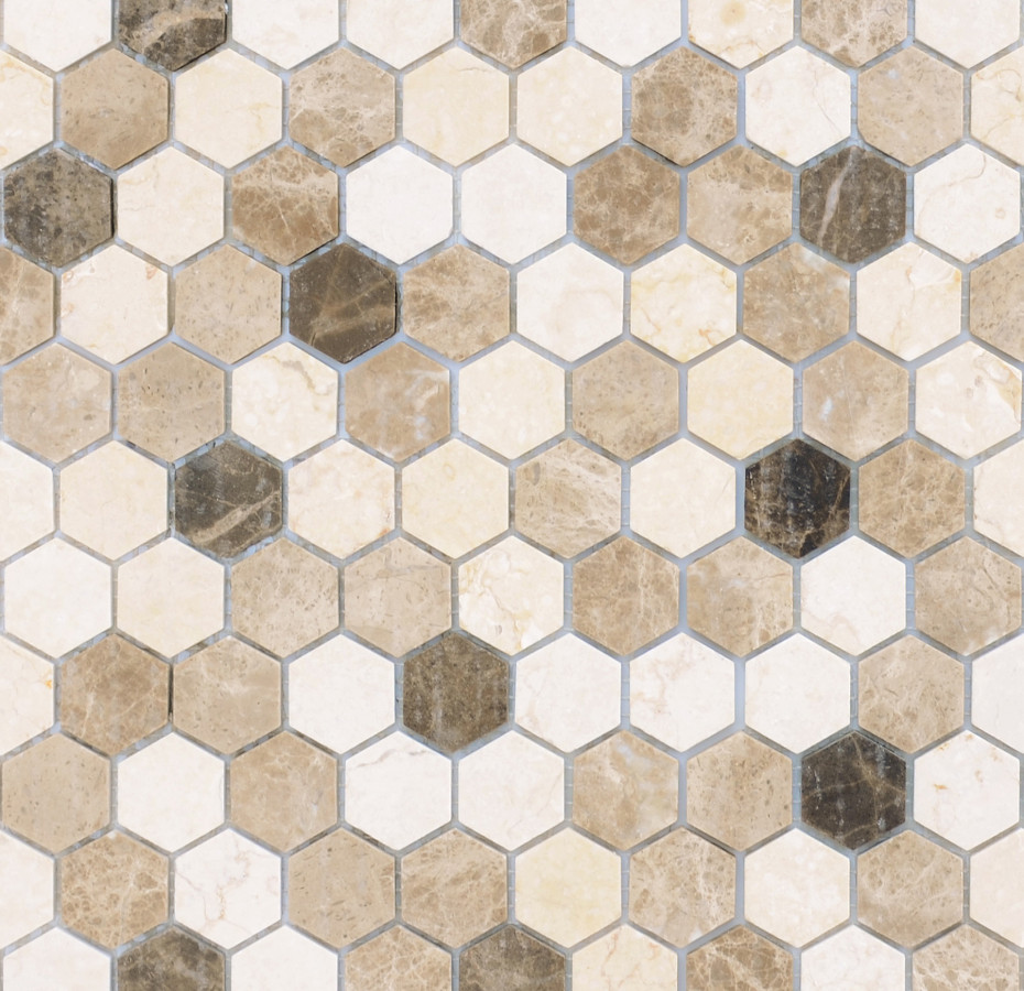 Мозаика из натурального камня Pietra Mix 1 MAT hex 18x30x6 LeeDo Мозаика из натурального камня Pietra Mix 1 MAT hex 18x30x6 LeeDo