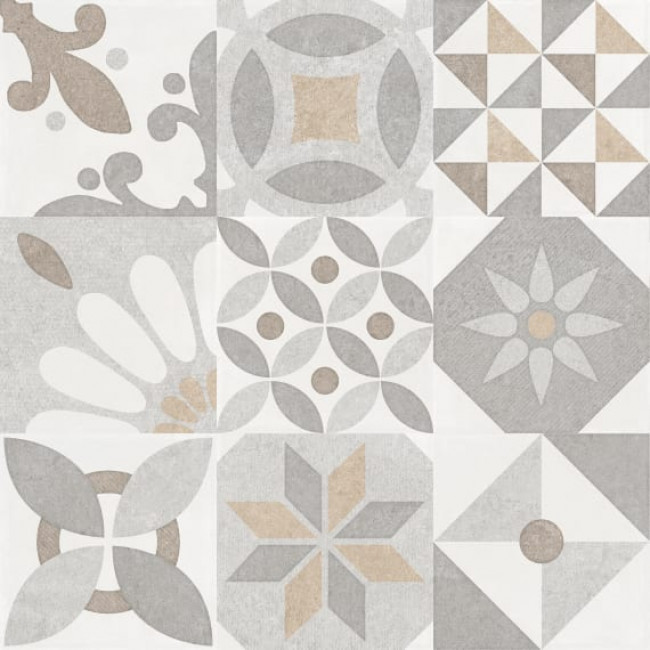 Плитка 45x45 Скольера декор пэчворк Окленд 7246-0009 матовая серый LB-Ceramics Плитка 45x45 Скольера декор пэчворк Окленд 7246-0009 матовая серый LB-Ceramics