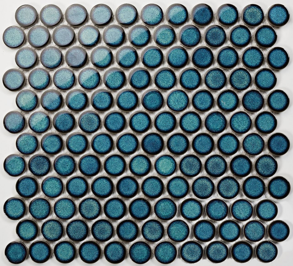 Мозаика 33x31 Плитка декоративная керамическая Round midnight blue/Раунд полуночный синий 6*28*28 голубой Bonaparte Мозаика 33x31 Плитка декоративная керамическая Round midnight blue/Раунд полуночный синий 6*28*28 голубой Bonaparte