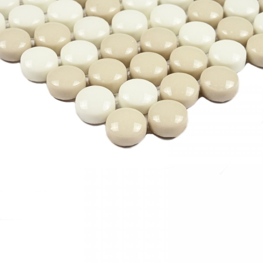 Мозаика 33x32 6мм Плитка декоративная стеклянная Pixel cream/Пиксель кремовый d12*6 белый Bonaparte Мозаика 33x32 6мм Плитка декоративная стеклянная Pixel cream/Пиксель кремовый d12*6 белый Bonaparte