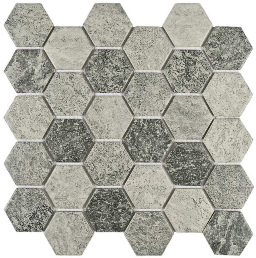 Мозаика 28x27 6мм Olmeto Grey 6*51*59 серый Bonaparte Мозаика 28x27 6мм Olmeto Grey 6*51*59 серый Bonaparte