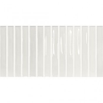 Плитка 25x13 Flash Bars White 133469 глянцевая, 3d белый однотонная DNA Tiles Плитка 25x13 Flash Bars White 133469 глянцевая, 3d белый однотонная DNA Tiles
