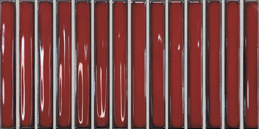 Плитка 25x13 Osaka Bars Red 133482 глянцевая красный однотонная, краска, штукатурка DNA Tiles Плитка 25x13 Osaka Bars Red 133482 глянцевая красный однотонная, краска, штукатурка DNA Tiles
