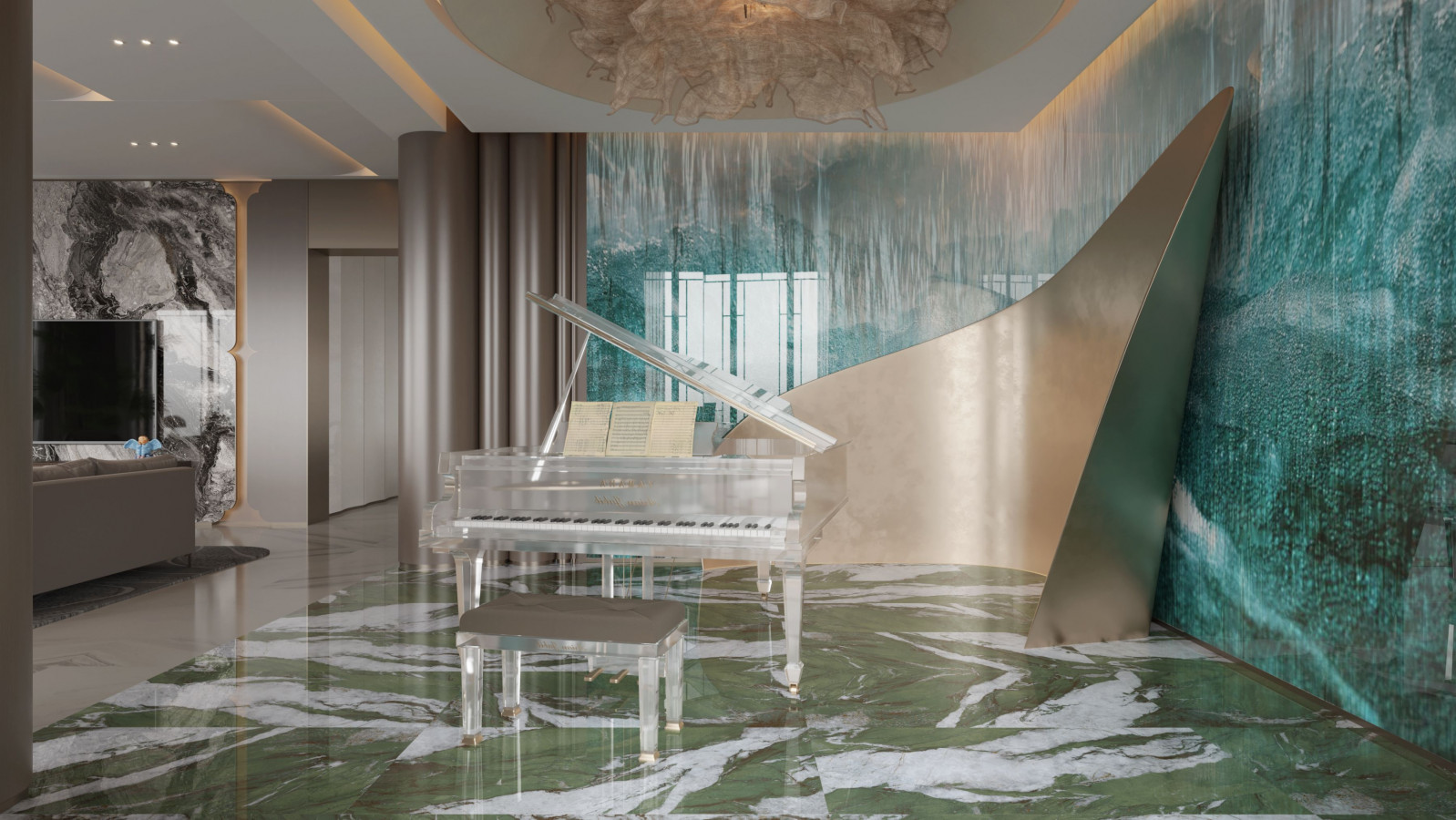 Керамогранит Basconi Home 120x60 Jungle Stone BHW-0046 мрамор полированная зеленый 8мм Керамогранит Basconi Home 120x60 Jungle Stone BHW-0046 мрамор полированная зеленый 8мм