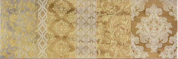 Керамическая плитка 75x25 Dec. Arabesco visone глянцевая коричневый Brennero Керамическая плитка 75x25 Dec. Arabesco visone глянцевая коричневый Brennero