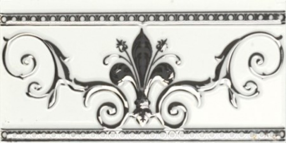 Плитка Ape 20x10 Cenefa Noblesse Blanco Silver глянцевая Плитка Ape 20x10 Cenefa Noblesse Blanco Silver глянцевая