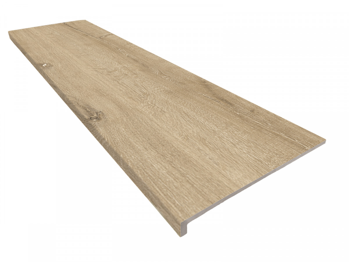 Ступень керамогранит 120x33 12мм Yoho Oak 471 Прямоугольная Peldano Recto R9 противоскользящая бежевый Exagres Ступень керамогранит 120x33 12мм Yoho Oak 471 Прямоугольная Peldano Recto R9 противоскользящая бежевый Exagres