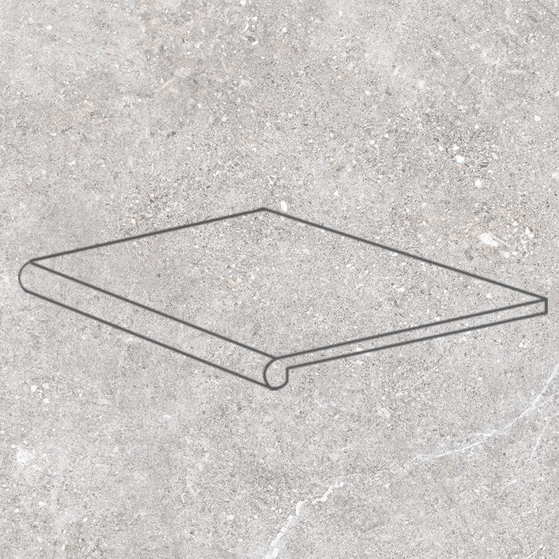 Ступень фронтальная 33x30 Petra Anti Slip Round. Gris противоскользящая Gres de Aragon Ступень фронтальная 33x30 Petra Anti Slip Round. Gris противоскользящая Gres de Aragon
