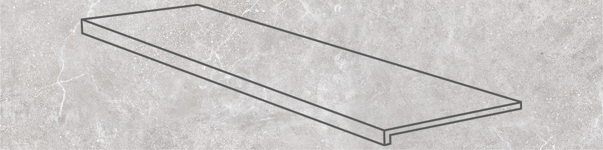 Ступень фронтальная 120x32 Petra Anti Slip Recto Gris противоскользящая Gres de Aragon Ступень фронтальная 120x32 Petra Anti Slip Recto Gris противоскользящая Gres de Aragon