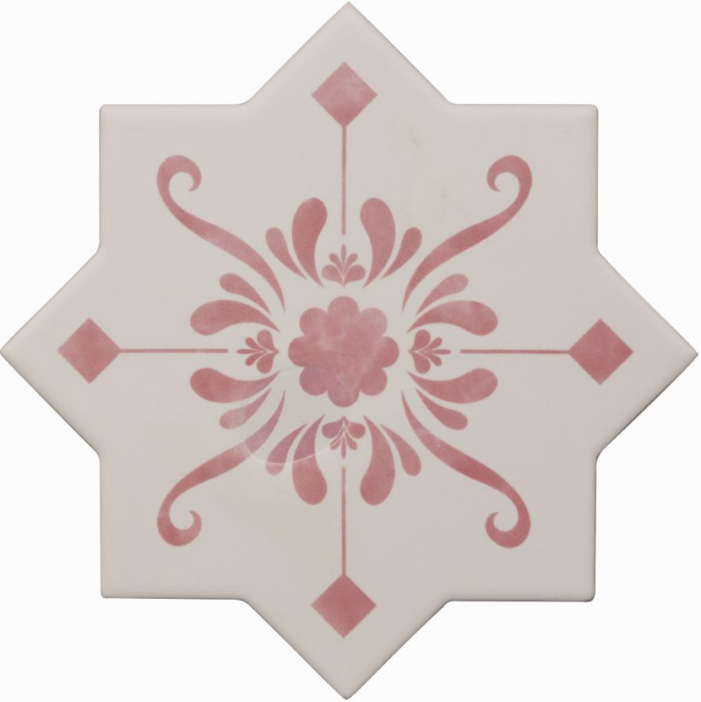 Керамогранит Cevica 13x13 Becolors Star Dec. Stencil Coral матовая Керамогранит Cevica 13x13 Becolors Star Dec. Stencil Coral матовая