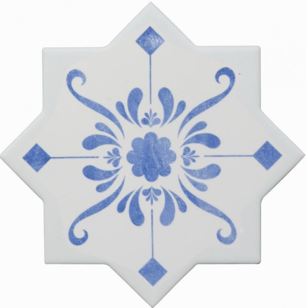 Плитка Cevica 13x13 Becolors Star Dec. Stencil Electric Blue Плитка Cevica 13x13 Becolors Star Dec. Stencil Electric Blue